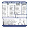 Microsoft Word for MacOS Shortcut Sticker - Size 3" x 3" for Any MacBook Size